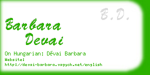 barbara devai business card